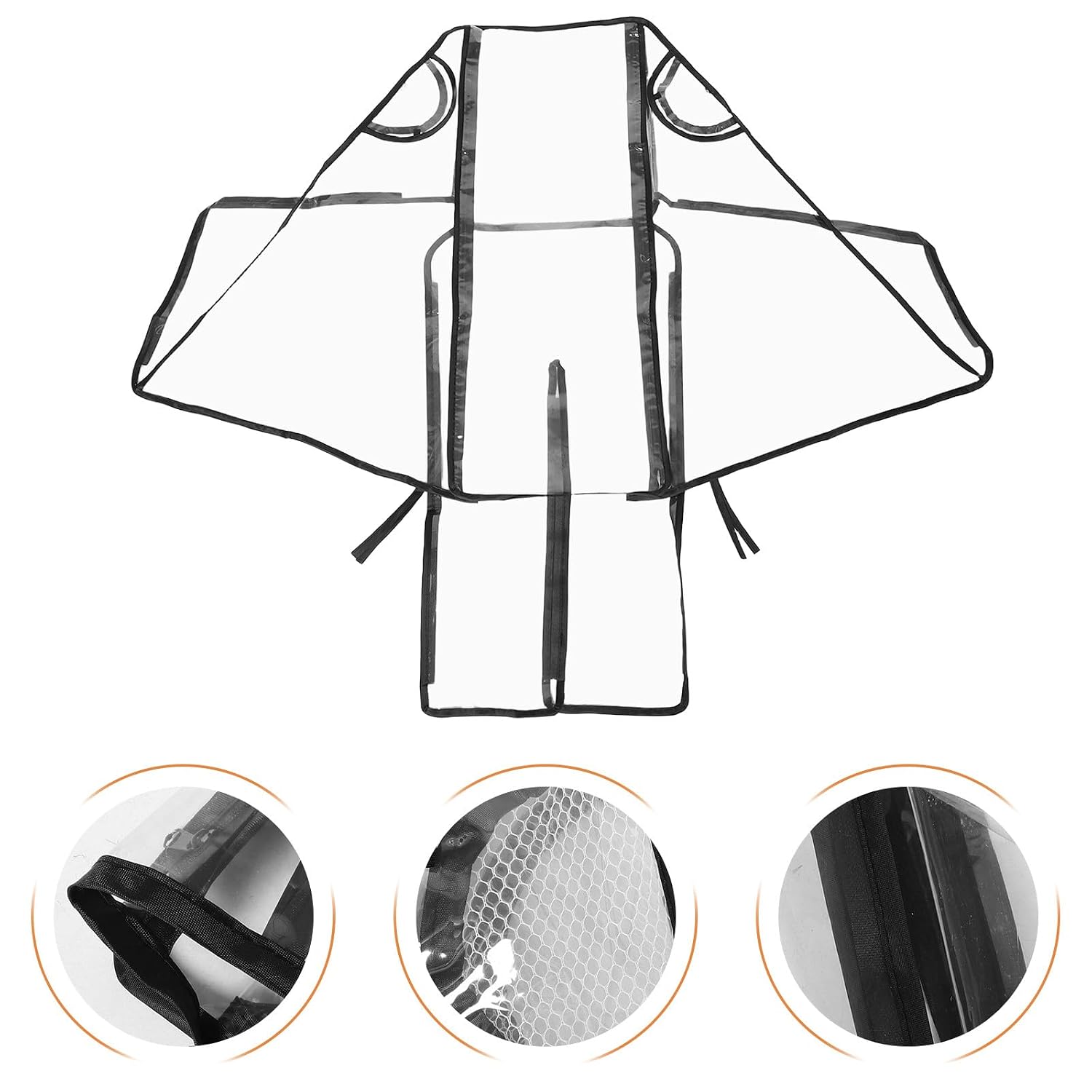 Stroller Rain Cover Waterproof Windproof Protective Shield Universal Carriage Rain Cover Stroller Accessory for Outdoor Weather Protection