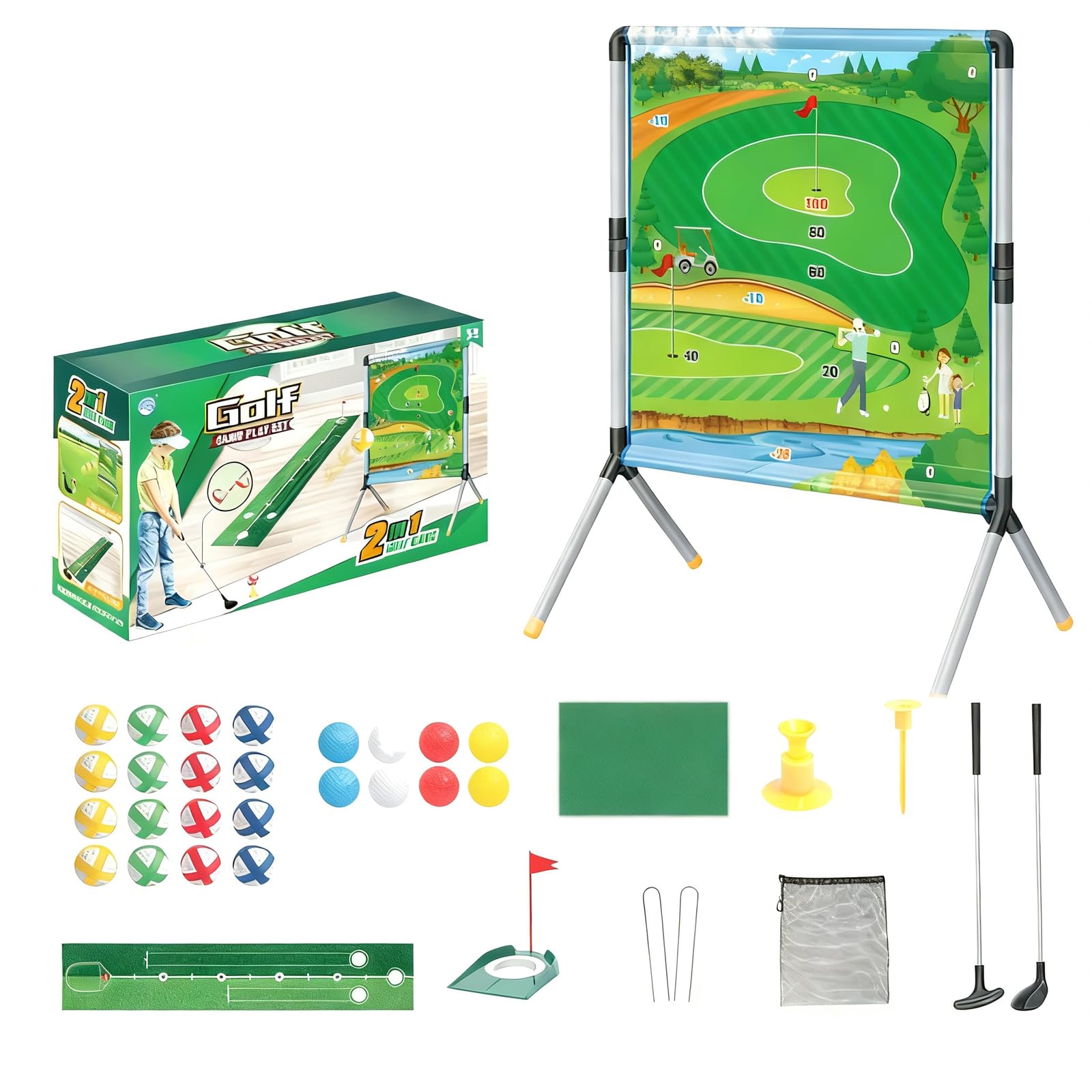Set da Golf per Bambini con luci Colorate e Putter