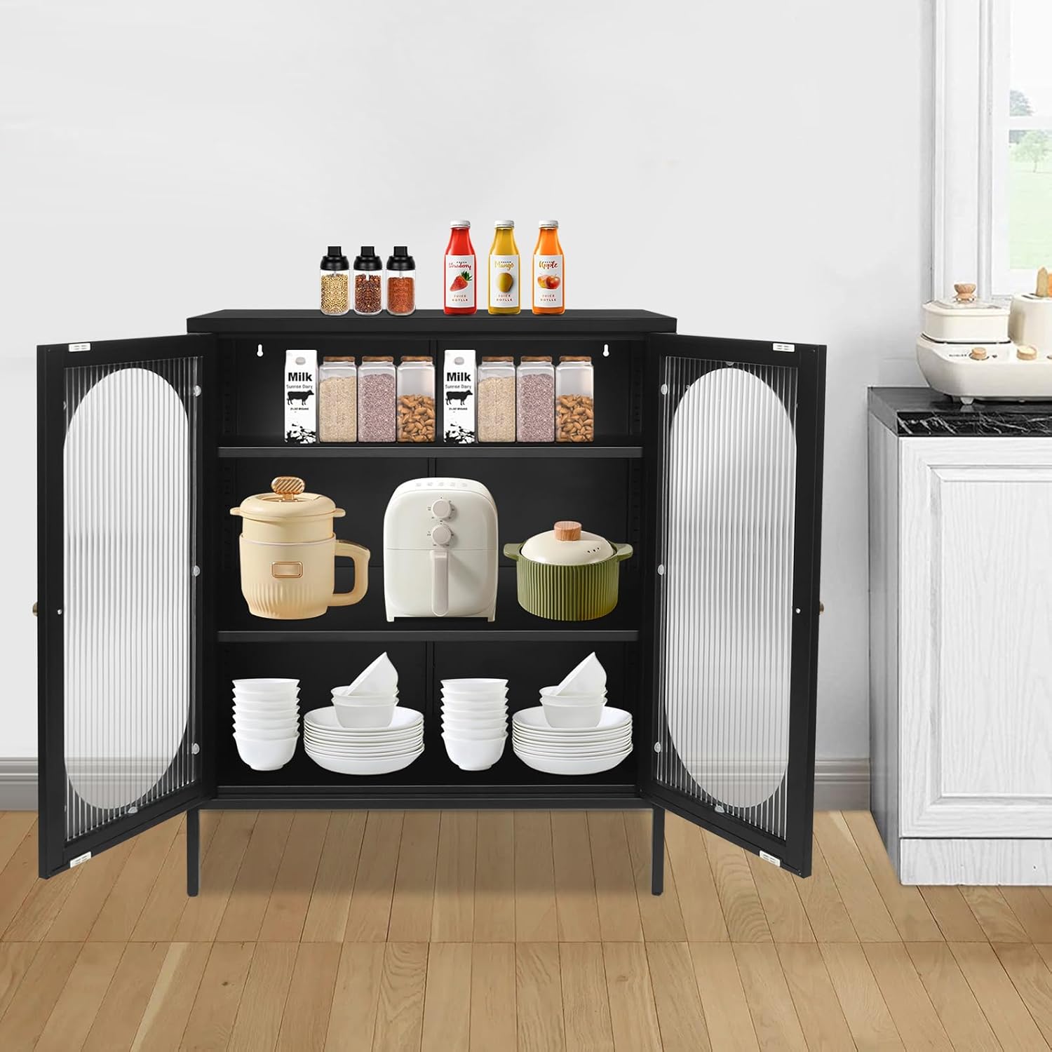 Kitchen Storage Cabinet,Sideboard Buffet Cabinet with Adjustable Shelf,Coffee Bar Cabinet for Kitchen Dining Room,Living Room