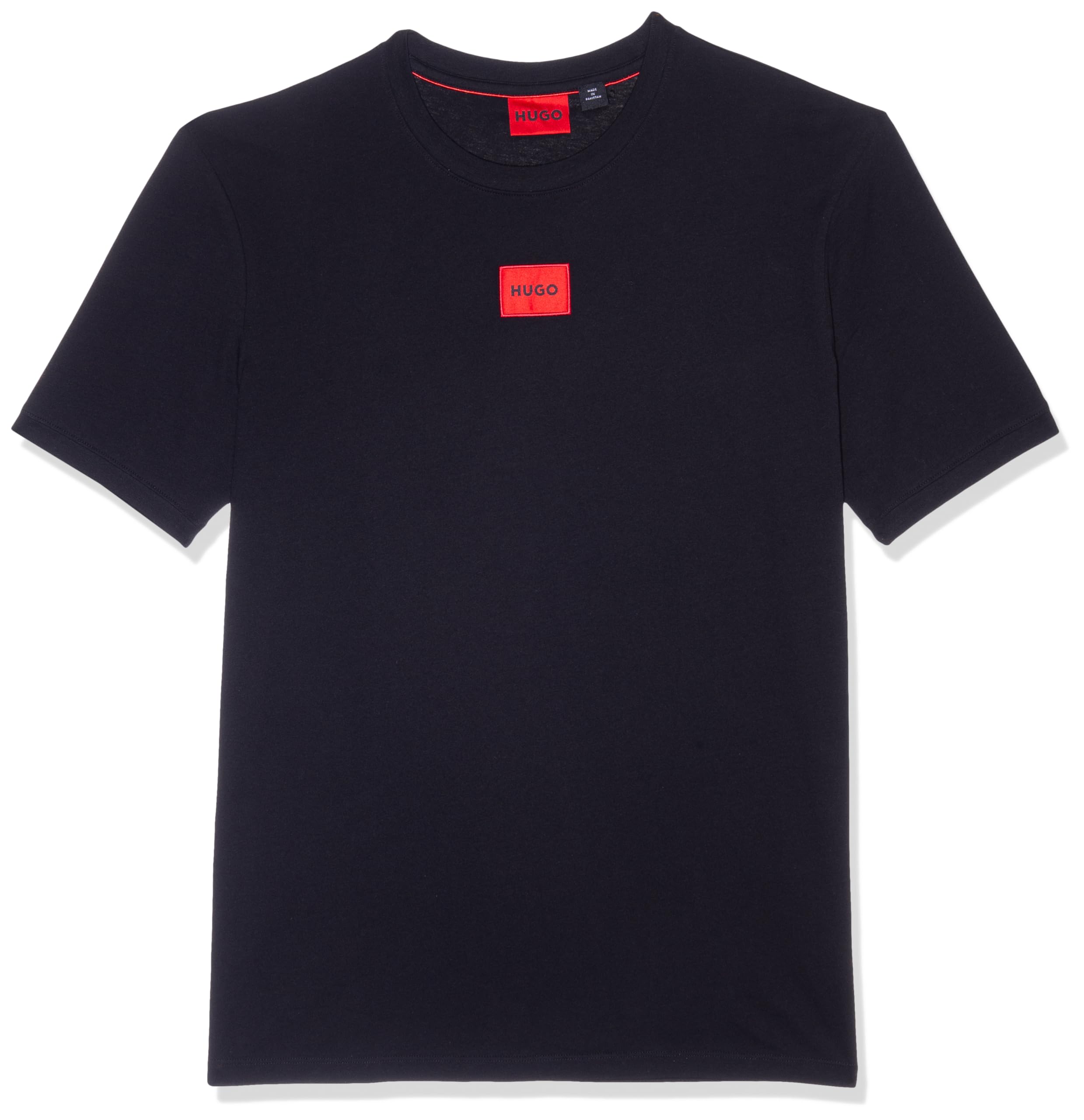 mens Ribbed Crew Neck Regular Fit Center Logo T-shirt T-Shirt