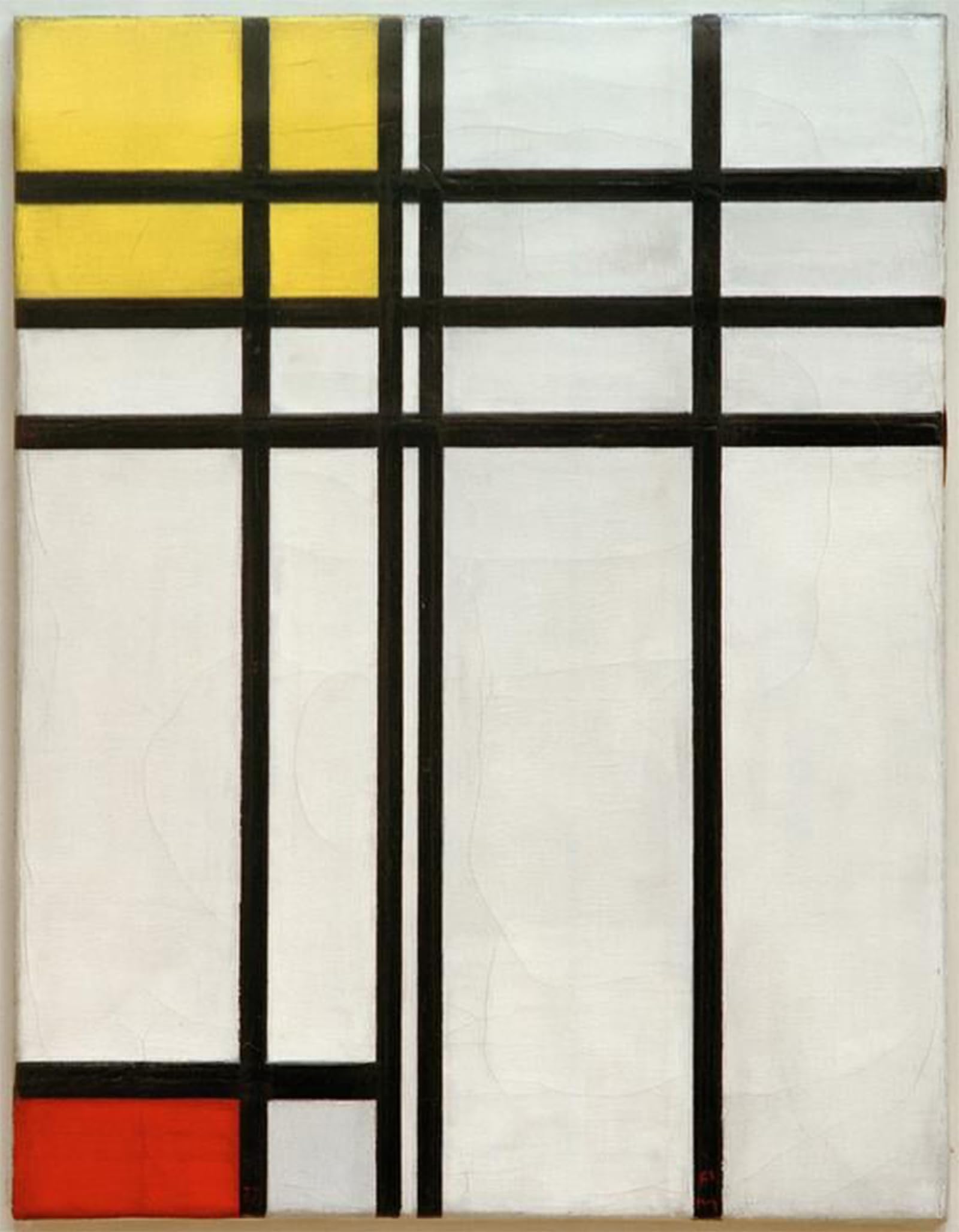 Serendipitp No Frame Aesthetic Poster Photo Wall Print Retro Picture No. I Opposition De Lignes De Rouge Et Jaune By Piet Mondrian Modern Wall Artwork For Home Decor 60X90cm