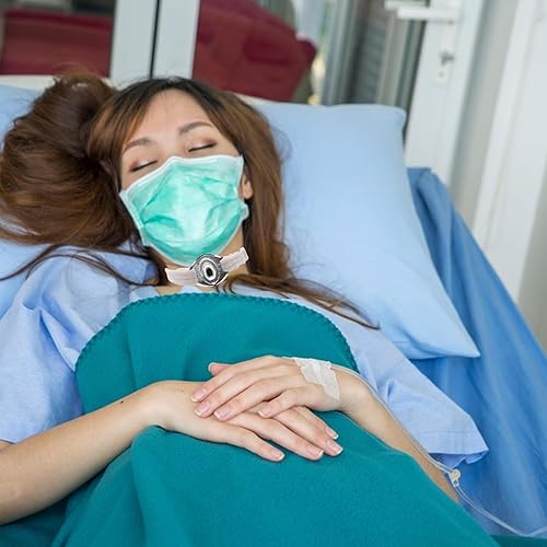 Miniatura 6 de Soporte ajustable para traqueotomía  Correa de apoyo de respiración reutilizable y cómoda para adultos y niños, material de algodón suave,