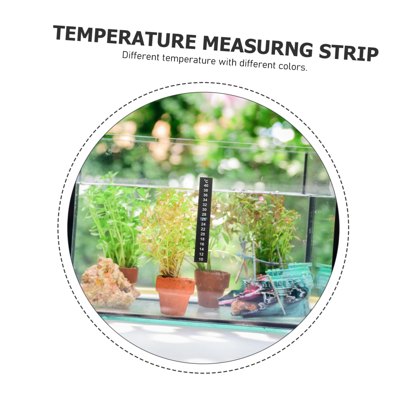 Yardwe 150 Stk Thermometerstreifen Wein Aquariumstreifen flüssig Fieber digitales Thermometer Nagelaufkleber spezielles Thermometerband Innenthermometer drinnen Klebestreifen Klebeband