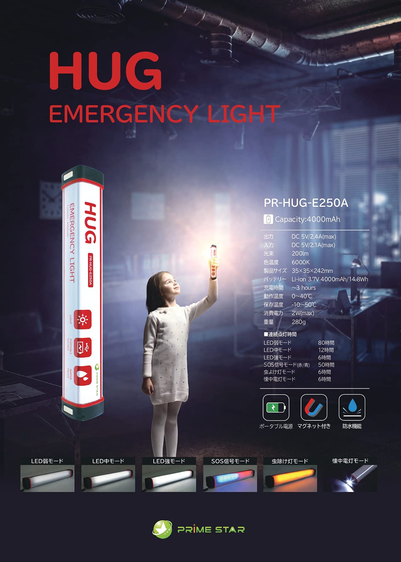 Amazon | EMERGENCY LIGHT PR-HUG-E250A 防災用ライト リチウムイオン