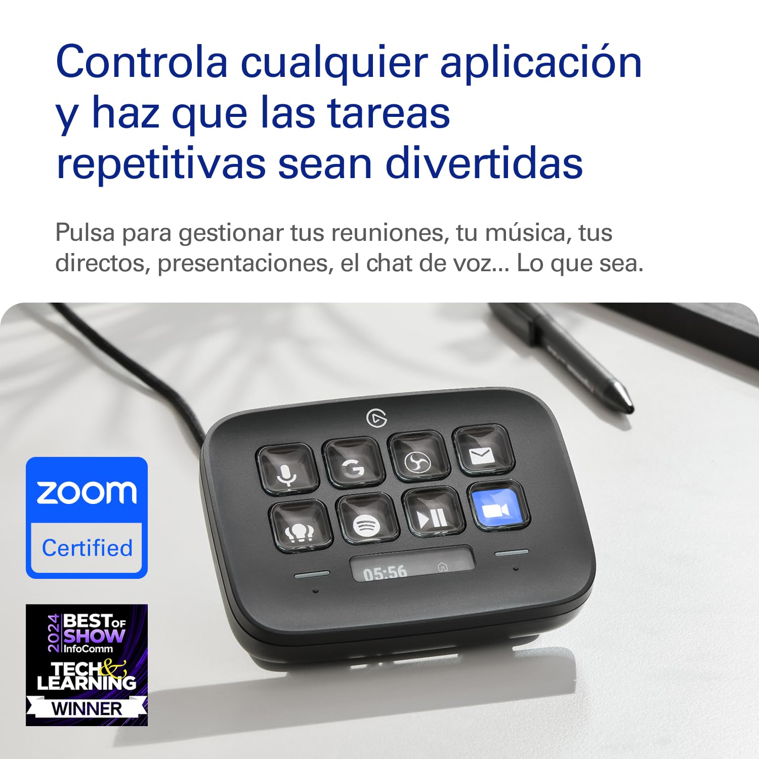 Elgato Stream Deck Neo Negro, Controlador Compacto