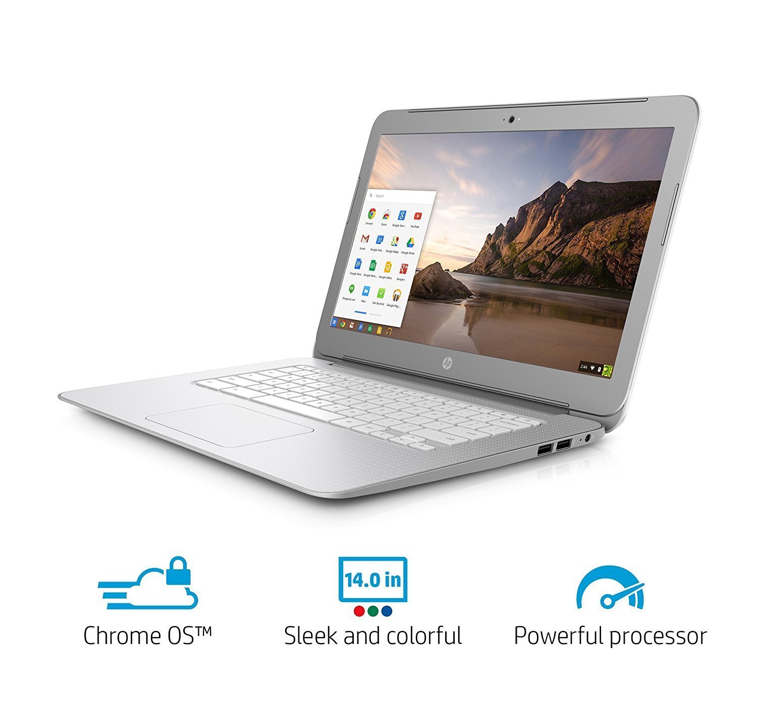 Newest HP 14-inch Chromebook HD SVA (1366 x 768) Display