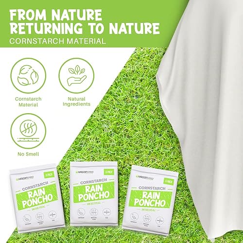 Vista 31 de Hagon PRO - Ponchos de lluvia desechables para adultos (paquete de 5)