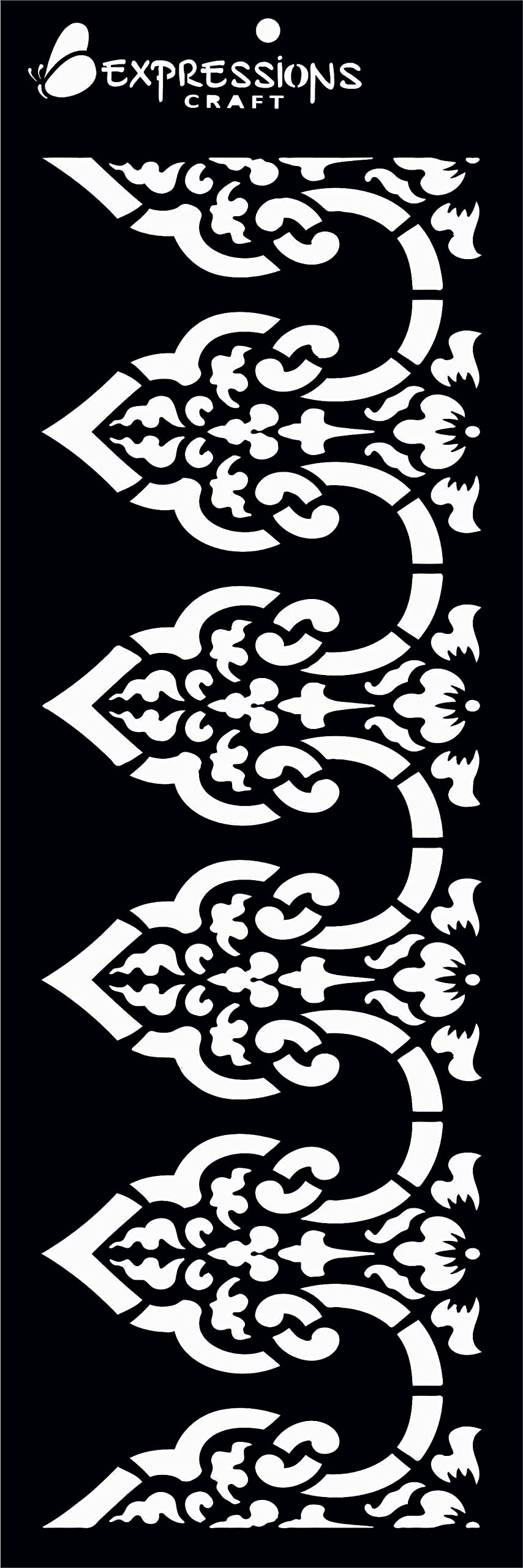 Expressions Craft Stencils Border 1| for Mixed Media, Wall Painting, Art and Craft, Home Decor, DIY Craft, Card Making and Fabric Painting, 6"X6"…………………-image-18