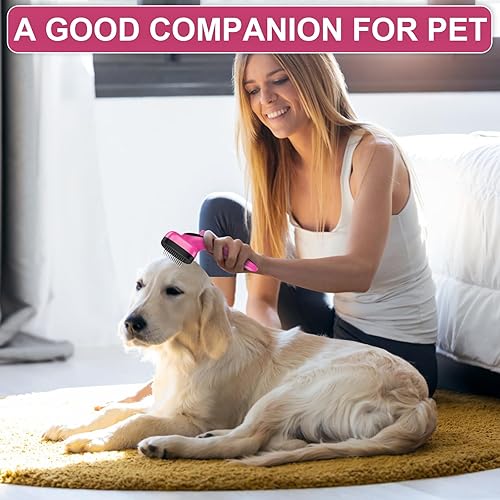 Miniatura 7 de Cepillo deslizante de autolimpieza para eliminar perros y gatos de pelo largo y corto, elimina el nudo suelto que se enreda, tapete de piel, cepillo