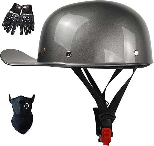 Gorra de béisbol, casco de motocicleta, aprobado por DOT, estilo vintage, cara abierta, unisex, para adultos, medios cascos para scooter,