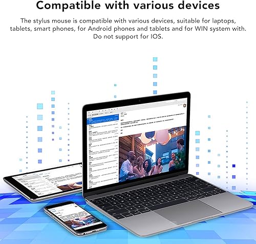 Miniatura 4 de FOSA Ratón óptico inalámbrico, ratón de entrada USB de 2.4 GHz, diseño ergonómico recargable, 2 modos para computadora portátil, 1200 DPI, 4 botones