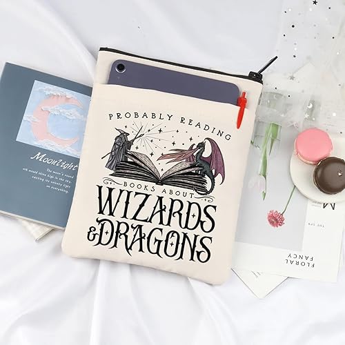 Miniatura 4 de Regalo para lector de fantasía, regalo para amantes de los libros de fantasía, probablemente leyendo libros sobre magos y dragones, protector de