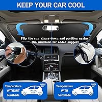 Vista 2 de eygeufg Parasol para parabrisas delantero (ojos-negro, grande)