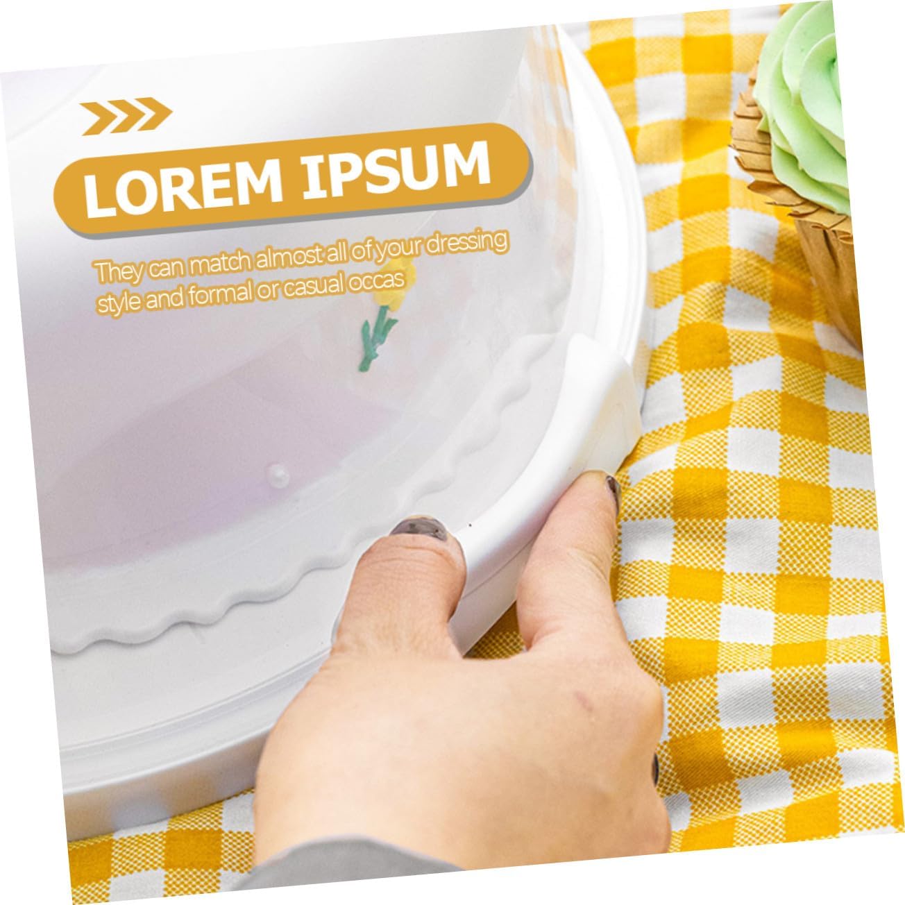 Reusable Portable Cake Carrying Box White Elevated Transparent Cake Carrier Household Baking Tool for Parties and Shops