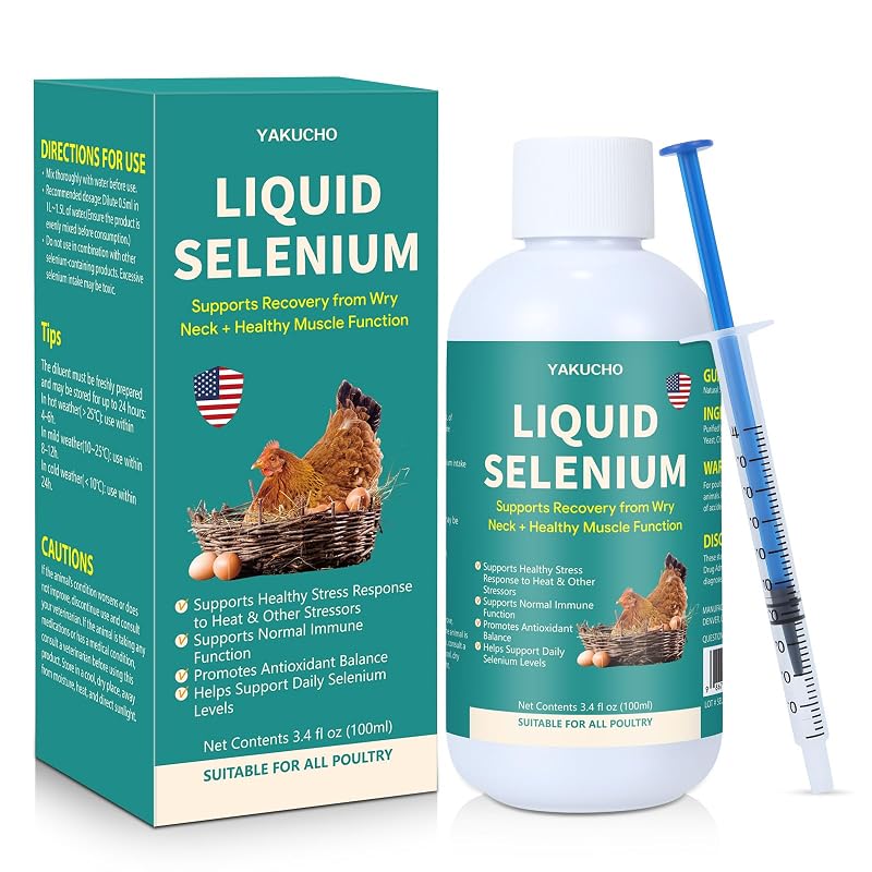 Yakucho Suplemento líquido de selênio para aves — 100,5 mL