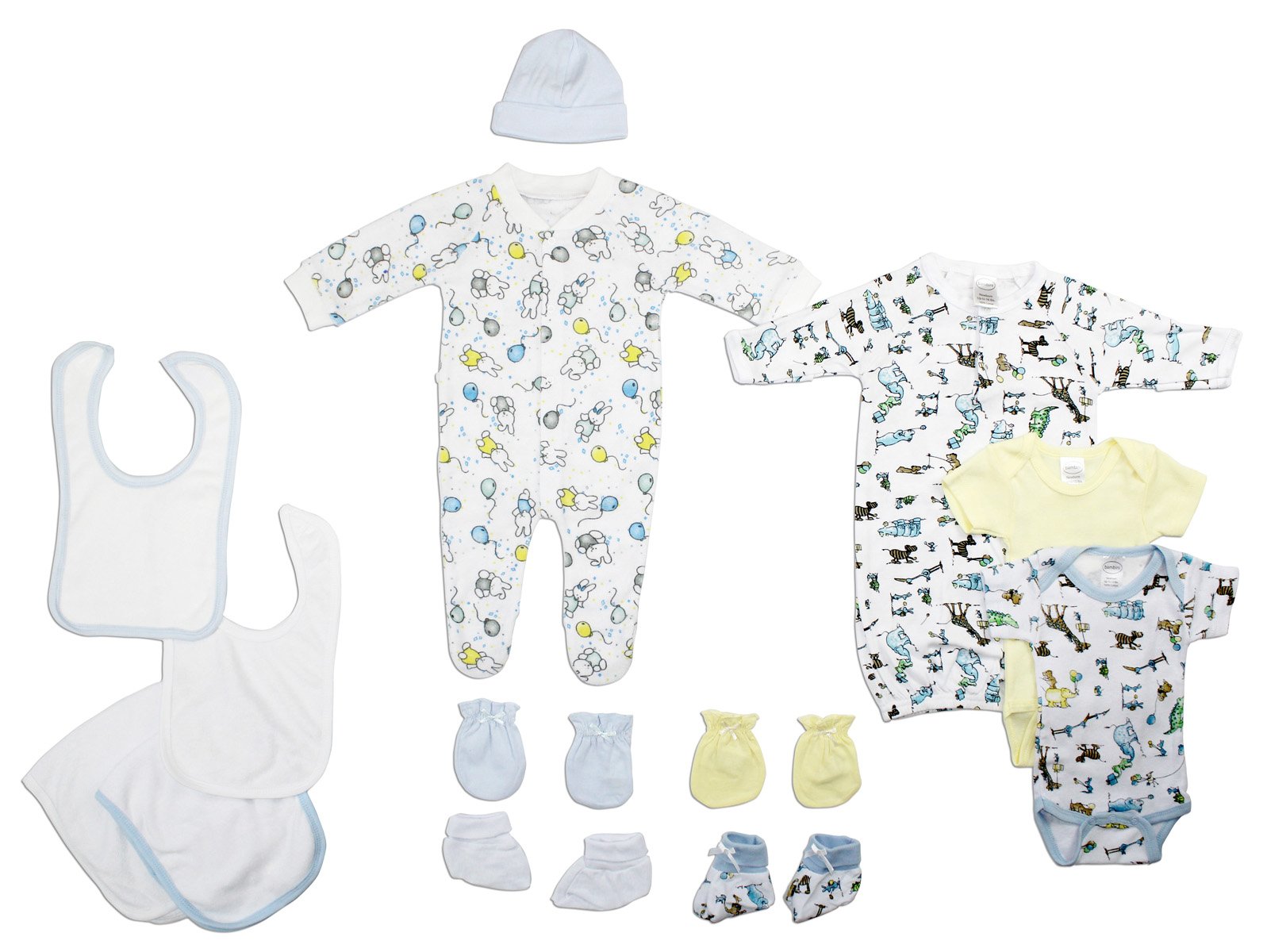 Bambini Neutral Newborn Baby 11 Pc Layette Set