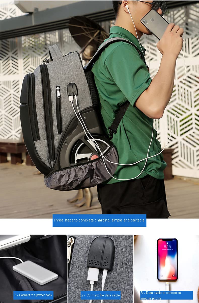Zaino Trolley 19 Pollici Porta PC Portatili Antifurto Caricatore USB Viaggio Ufficio Scuola