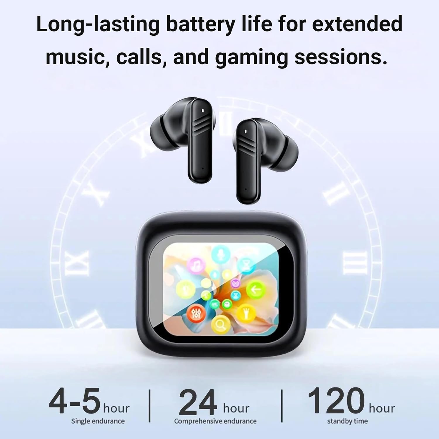 LX-10 Hybrid Active Noise Cancelling Wireless Earbuds BT 5.4 Play Time 4-5 Hours Stereo in-Ear Headphones, Environment Noise Cancelling Gaming Earbud, Waterproof IPX-4 - Image 5