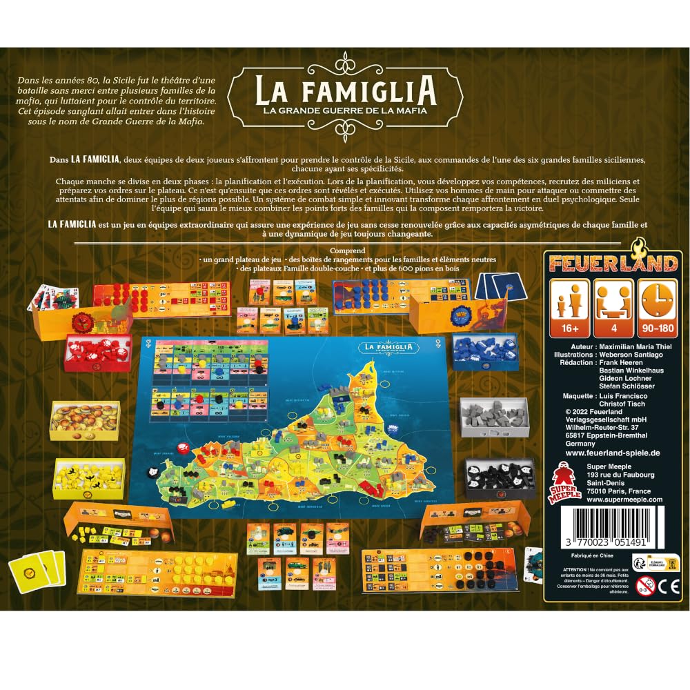 Super Meeple LA Famiglia – La Grande Guerre de la Mafia – Jeu de société – Version Française