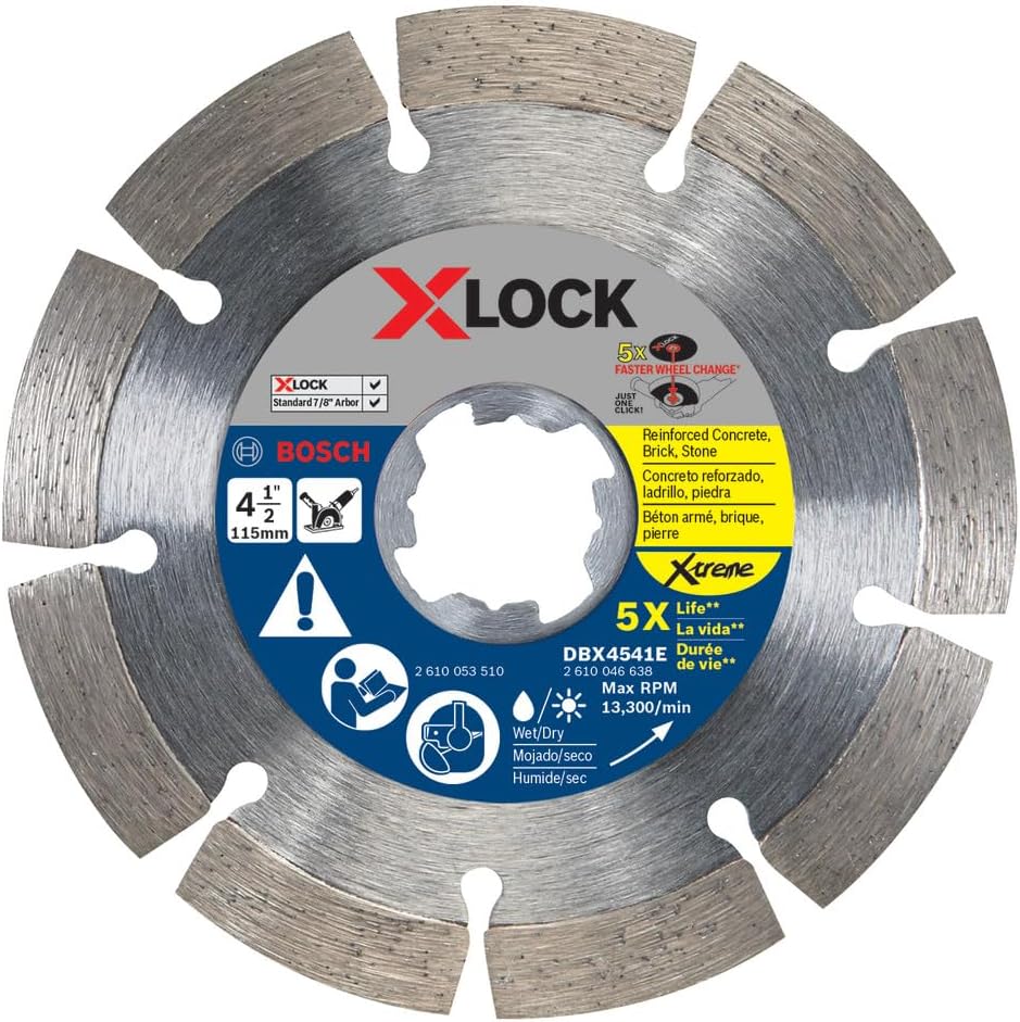 DBX4541E 4-1/2 in. X-Lock Xtreme Segmented Rim Diamond Blade