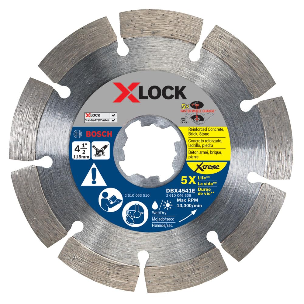 Bosch DBX4541E 4-1/2 in. X-Lock Xtreme Segmented Rim Diamond Blade