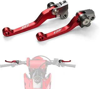CNC Foldable Brake Clutch Levers for CRF250R CRF450R 2004-2006,Red