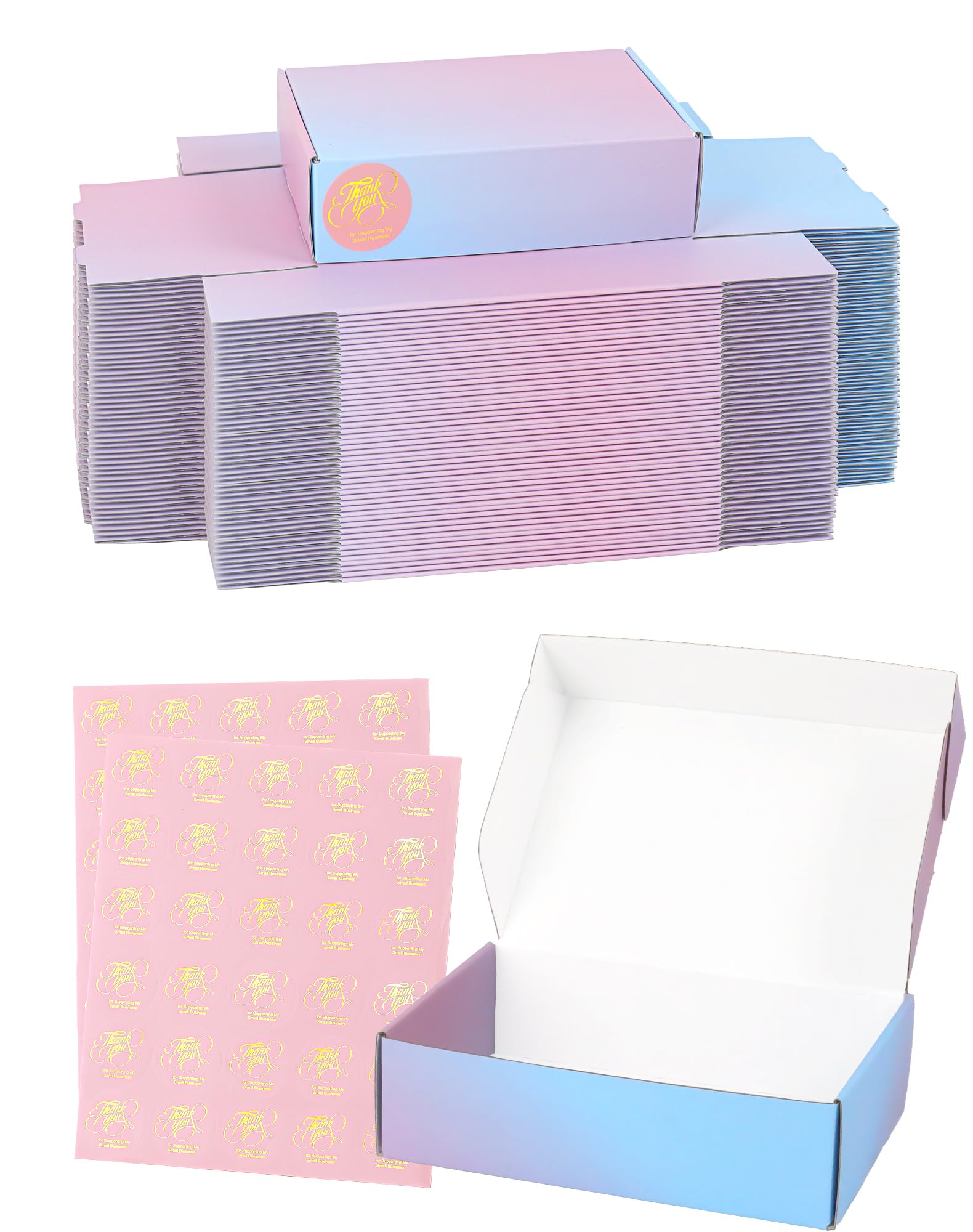 TryDrem Shipping Boxes 7x5x2 Inch, Set of 50, Purple Corrugated Cardboard Boxes, Mailer Packaging Boxes for Small Business Gift Literature Shipping