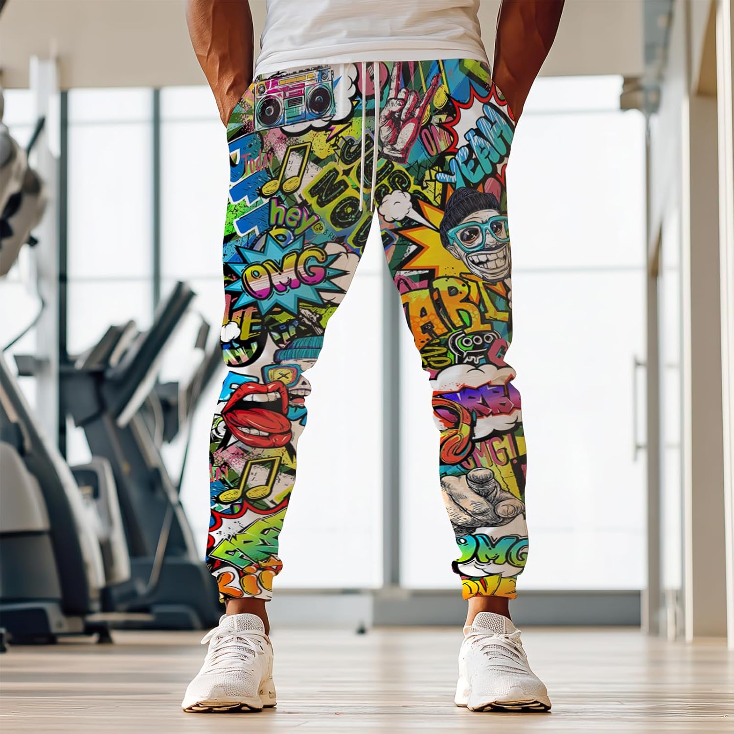 Mens Joggers Sweatpants with Pockets for Men Sports Casual Sweatpants Workout Track Pants Training with Drawstring - Image 3