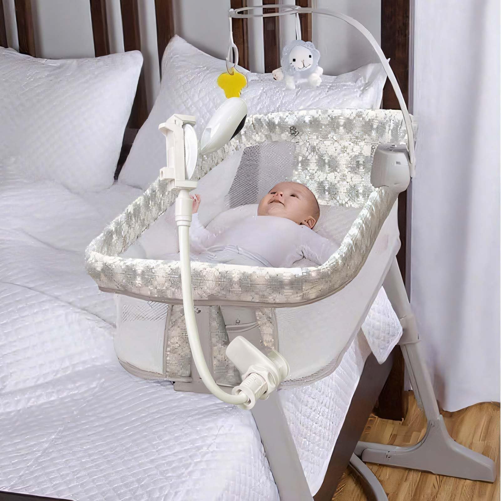 JAMUILS Universal Baby Video Monitor Mount Holder for Cot Clip Baby Monitor Stand Attach to Crib - Image 3