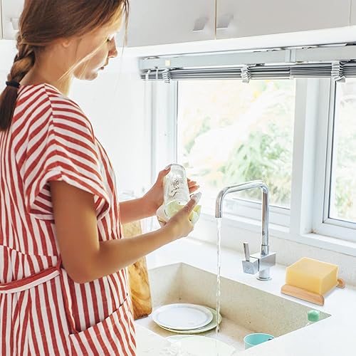 Miniatura 3 de Amyhill 50 piezas de jabonera de bambú y madera a granel para baño, soportes para jabón autodrenantes, bandeja artesanal, 3.3 x 3.3 x 0.67 pulgadas