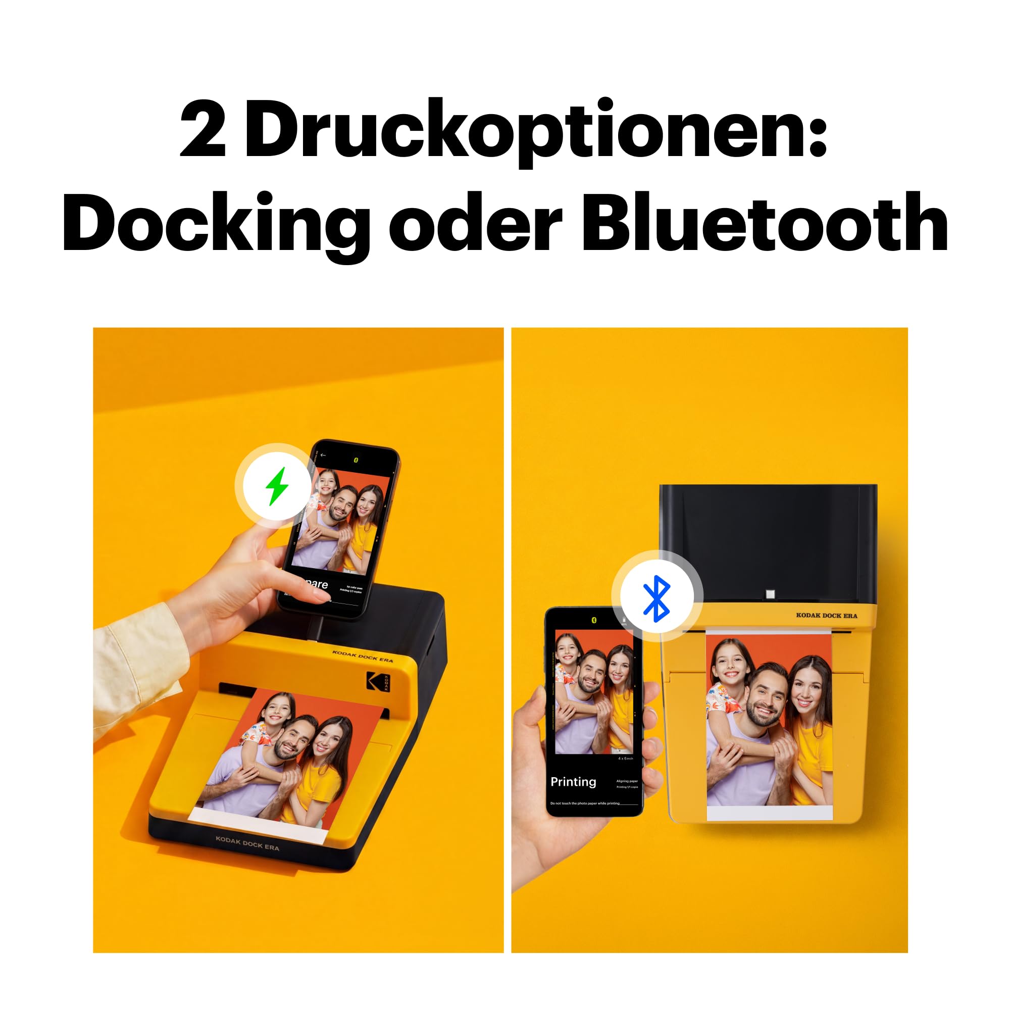KODAK Dock Era Desktop-Fotodrucker 10x15 cm 50 Blatt Bluetooth 4PASS Farbsublimation