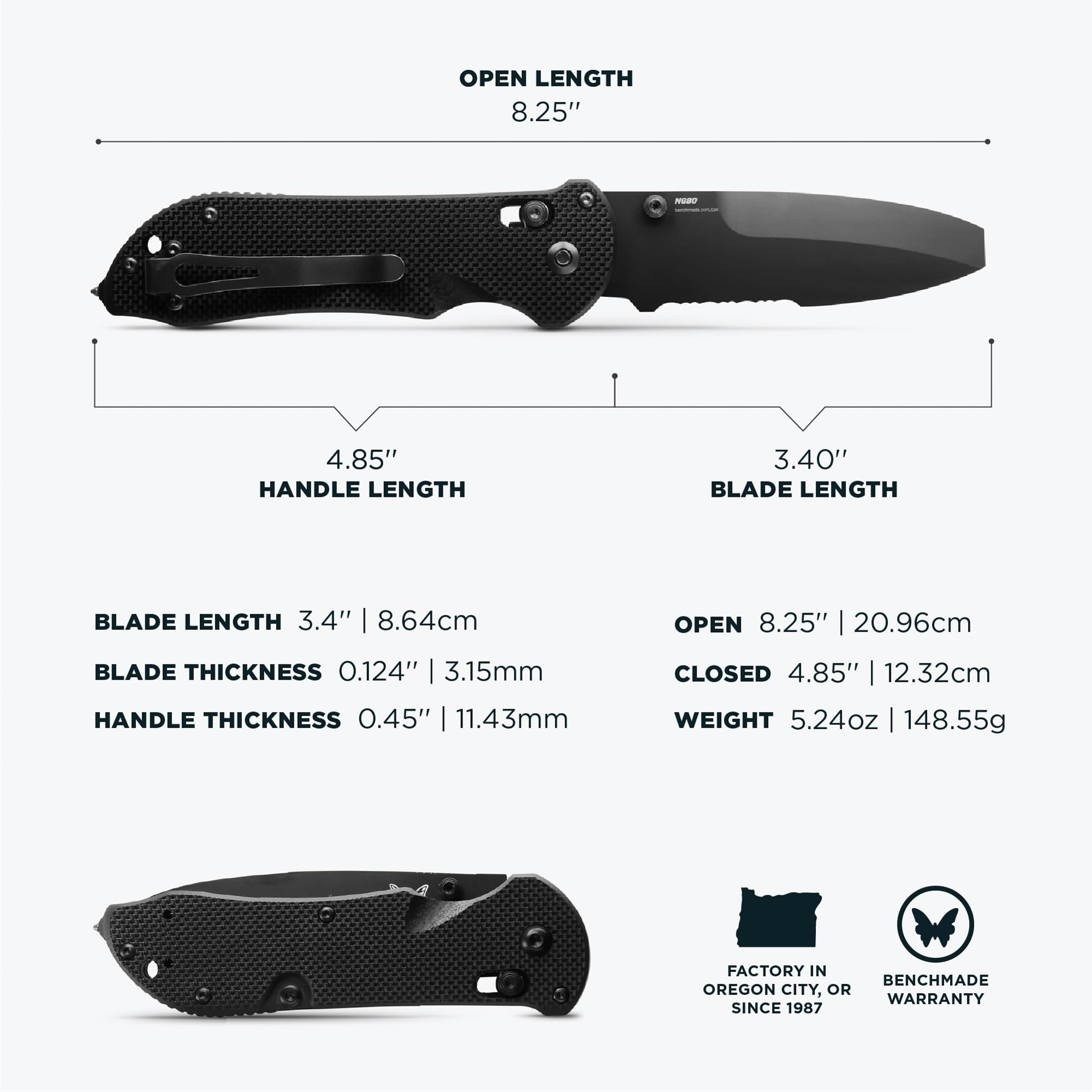 Benchmade - Triage 916 Rescue Knife, Safety Hook and Glass Breaker 