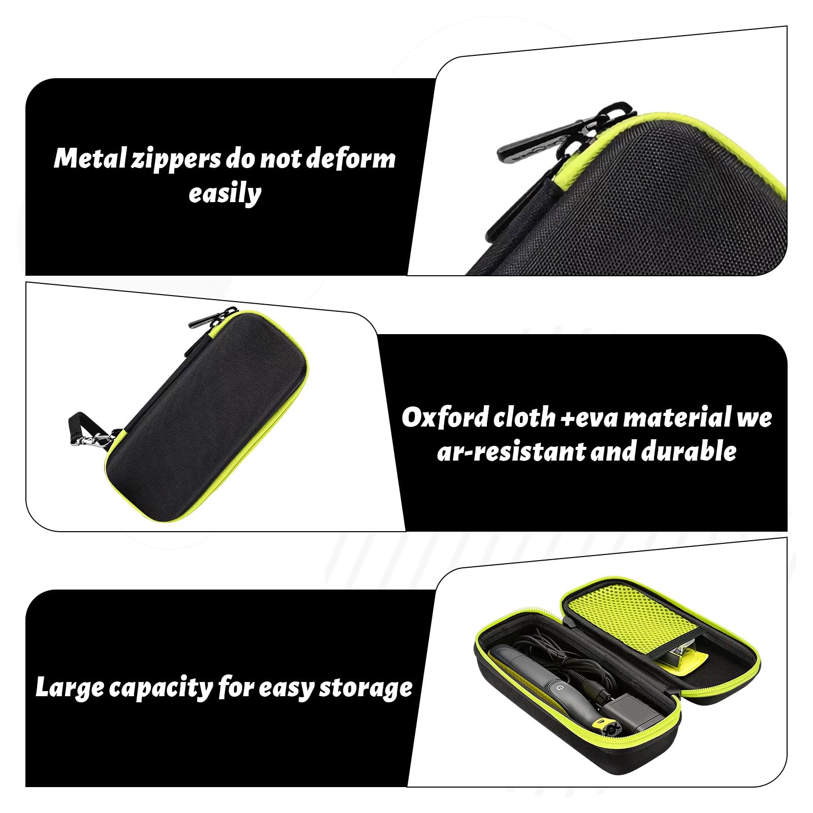 for Philips One Blade Case, Hard Travel Case for Philips, Shaver Carrying Case, Waterproof Razor Storage Case for Philips Norelco OneBlade 360 One Blade Pro, Hatteker, Wahl, Braun Series 3/5/7/9 - Image 3