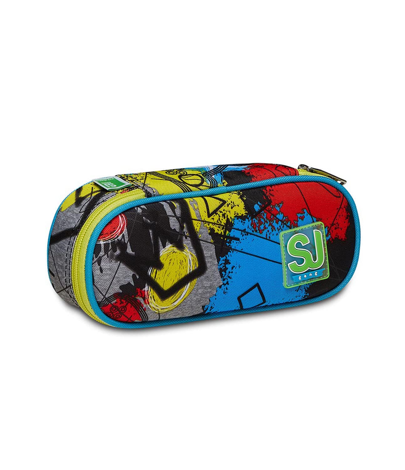 SJ Gang GLITZLED Boy Round Plus Children's School Pencil Holder with Pocket and Elastic Bands for Pen Holder, Yellow
