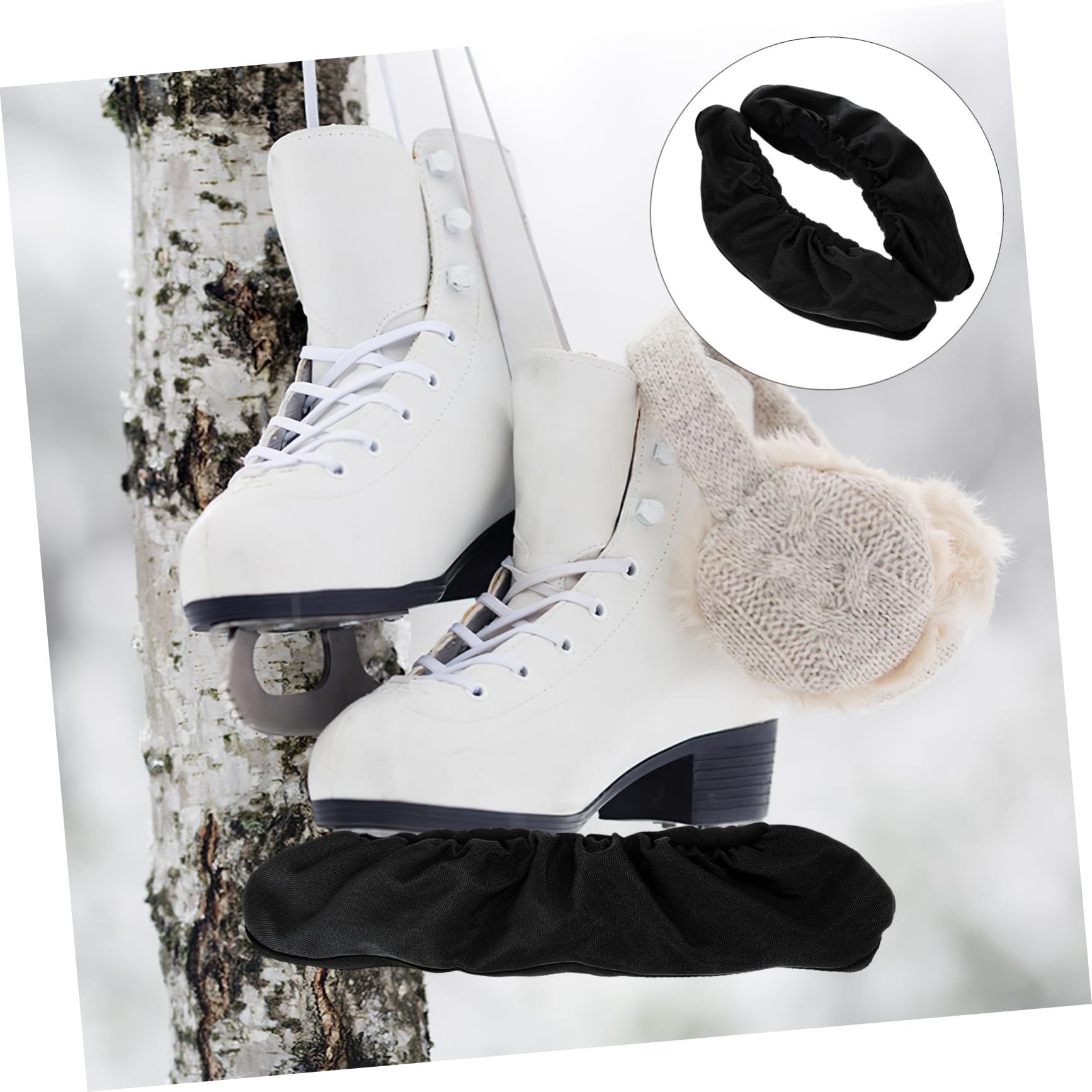 Cubiertas de Zapatos de Patinaje Protecciones Skate Protección elástica para Cuchillas Patines Protectores de Cuchillas de Patinaje Protector de Cuchillas de Patinaje Rojo
