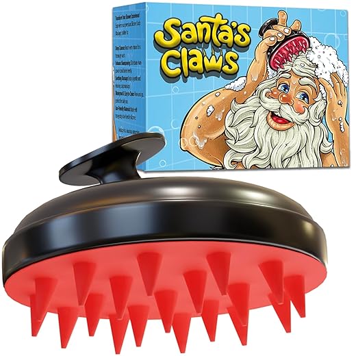 Santa's Claws Scalp Massager Hair Growth Brush - Christmas Stocking Stuffers for Women, Funny Christmas Gift Box, White Elephant Exchange Ideas, Mom Gifts for Her Hair Growth Head Massager