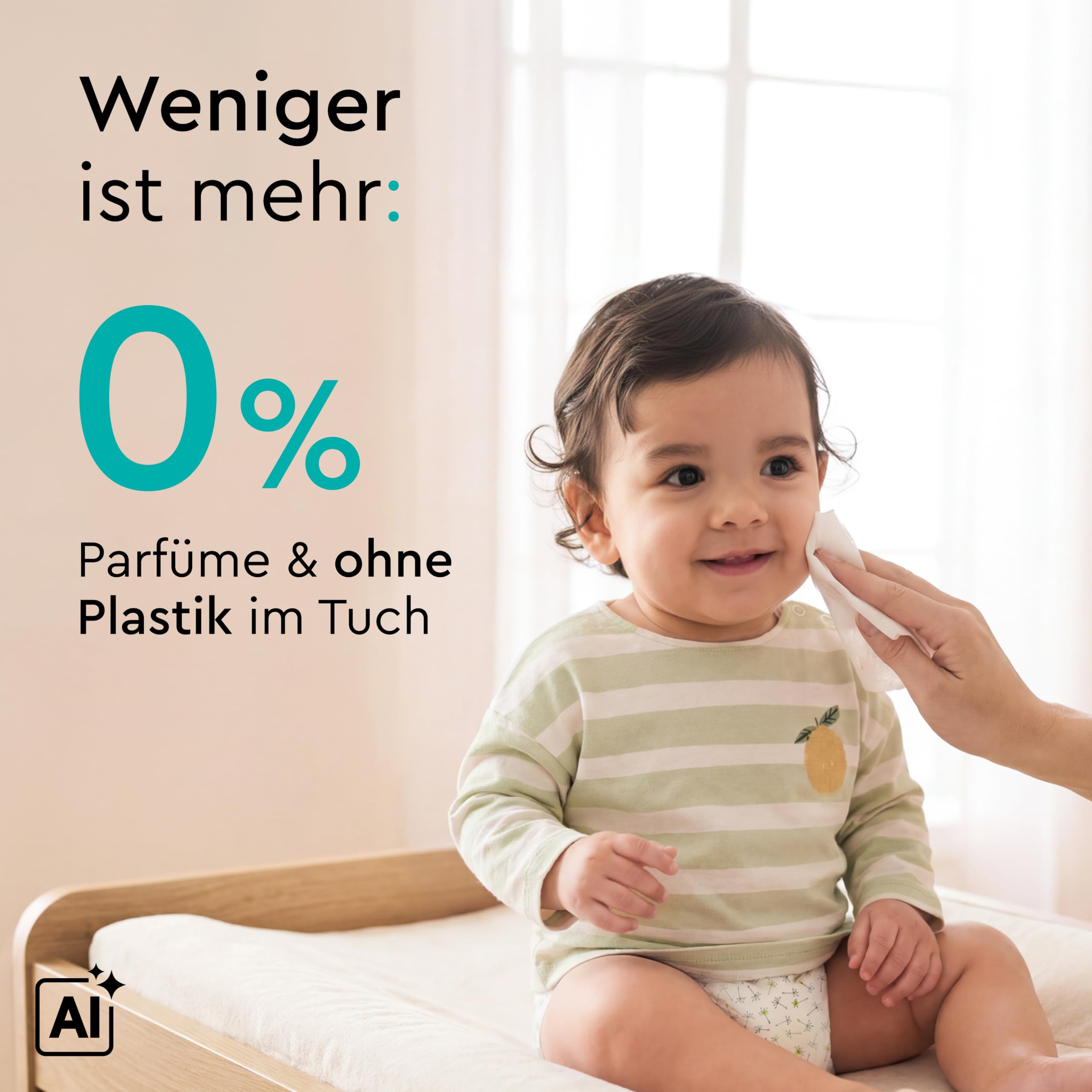 LILLYDOO Baby Feuchttücher mit 99% Wasser, 600 Stück (10 x 60), 100% plastikfreies Tuch, ohne Parfüme & mild wie Watte und Wasser