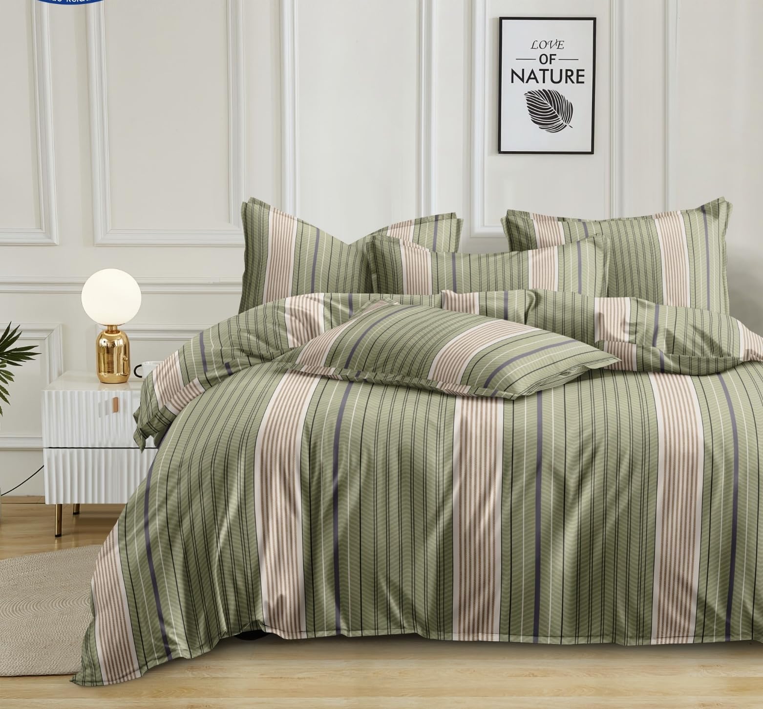 See full amazon price history chart for Furnistitchs Premium Glace Cotton Elastic Fitted bedsheets King Size Double Bed with 2 Pillow Covers (Green Stripe, Queen Fitted 60x78) Furnistitchs Premium Glace Cotton Elastic Fitted bedsheets King Size Double Bed with 2 Pillow Covers (Green Stripe, Queen Fitted 60x78) (B0DHD56TWY) Amazon Price History, Amazon Price Tracker