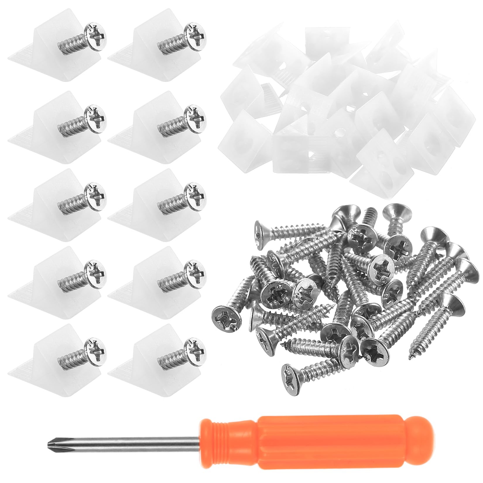 130 SetsDrawer Supports for Sagging Drawers Drawer Repair Kit, Drawer Bottom Support Wedge Kit with Screws