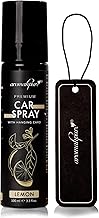 Aromahpure Lemon Car Perfume Spray with Hanging Card | 100ml | Long Lasting 800+ Sprays Car Fresheners | IFRA-Compliant Fragrance and Travel Friendly Car Air Freshener| CFC Free &Fast Acting Formula