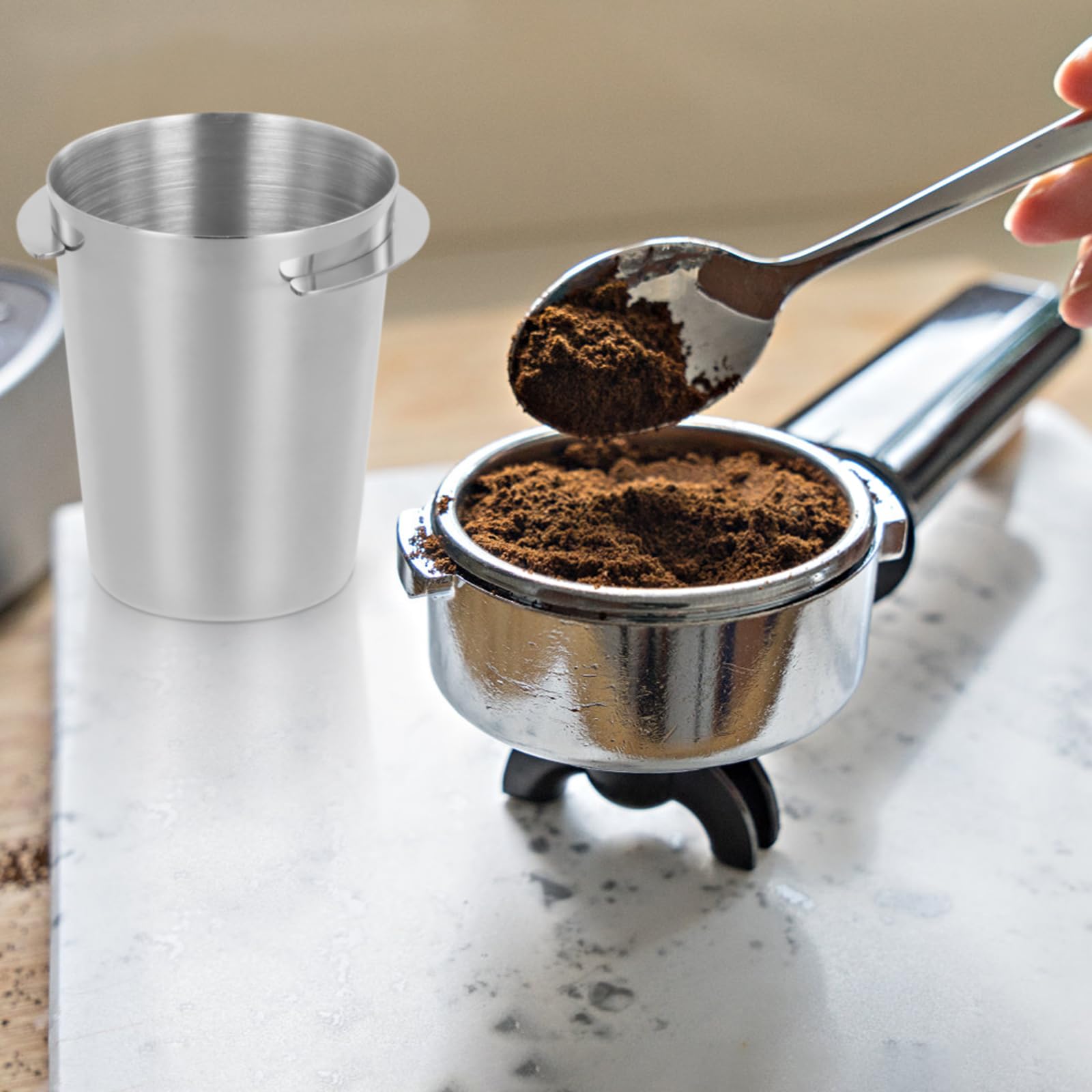 Tasse Doseuse à Café Noire De 58 Mm En Acier Inoxydable