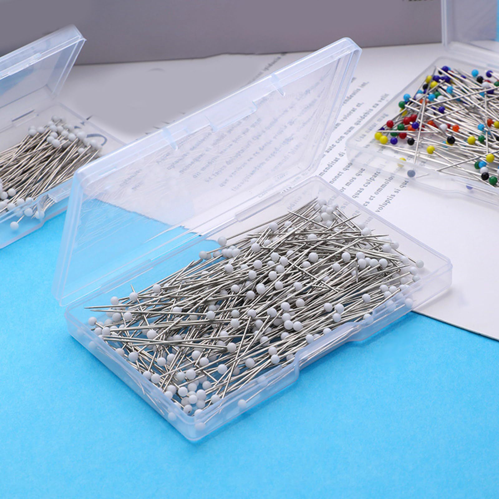 Set 500 Spilli Da Cucito In Acciaio - 2,5 Cm Per Trapuntatura, Ricamo E