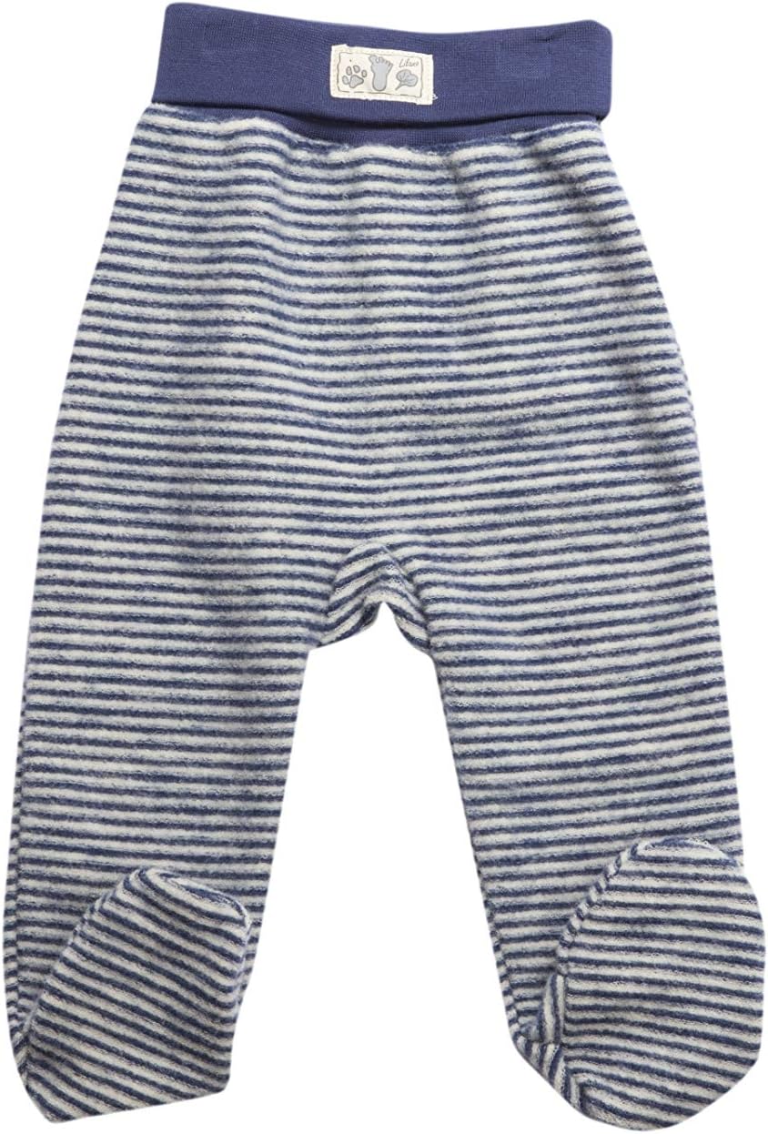 100% Organic Merino Wool Baby Footed Pants [250007]. Made in Germany.