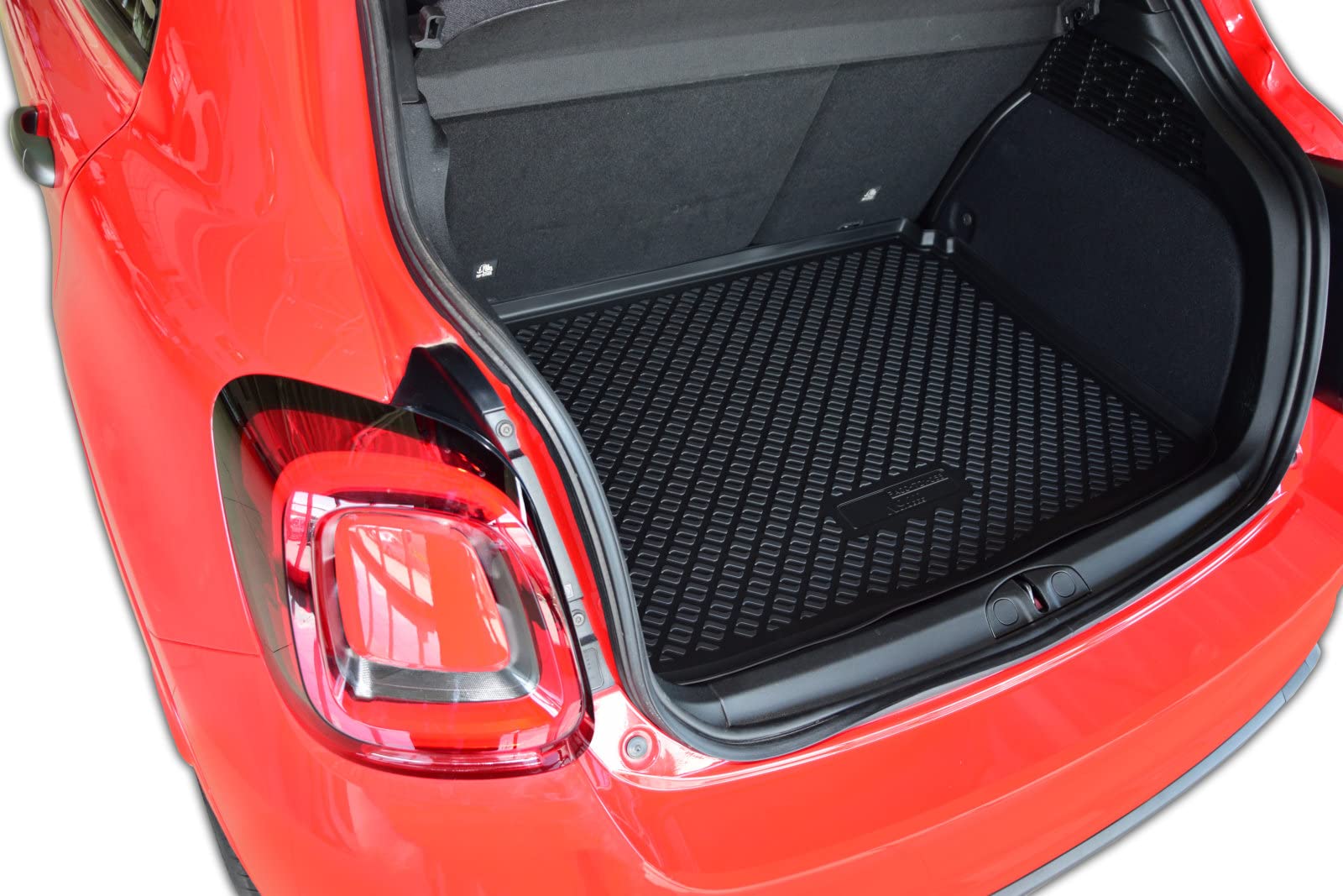 Norm Liners Vasca Bagagliaio su Misura per Fiat 500X 2014-2024, Proteggi Baule con Bordo Alto 4 cm, Antiscivolo, Inodore, TPE Gomma