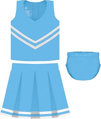 Creative Knitwear College Baby Cheerleader Dress 3-Piece Top/Skirt/Bloomer - Many Colors 2T-8 Years