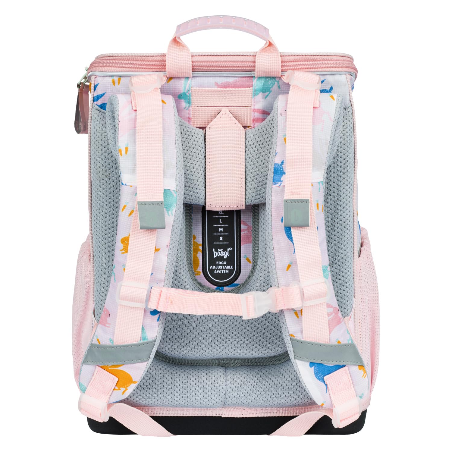 Baagl Mochila escolar para niños y niñas, 3 piezas, mochila escolar Zippy para 1ª clase, mochila escolar primaria con correa para el pecho, mochila escolar ergonómica, Bunny, Juego de mochila escolar