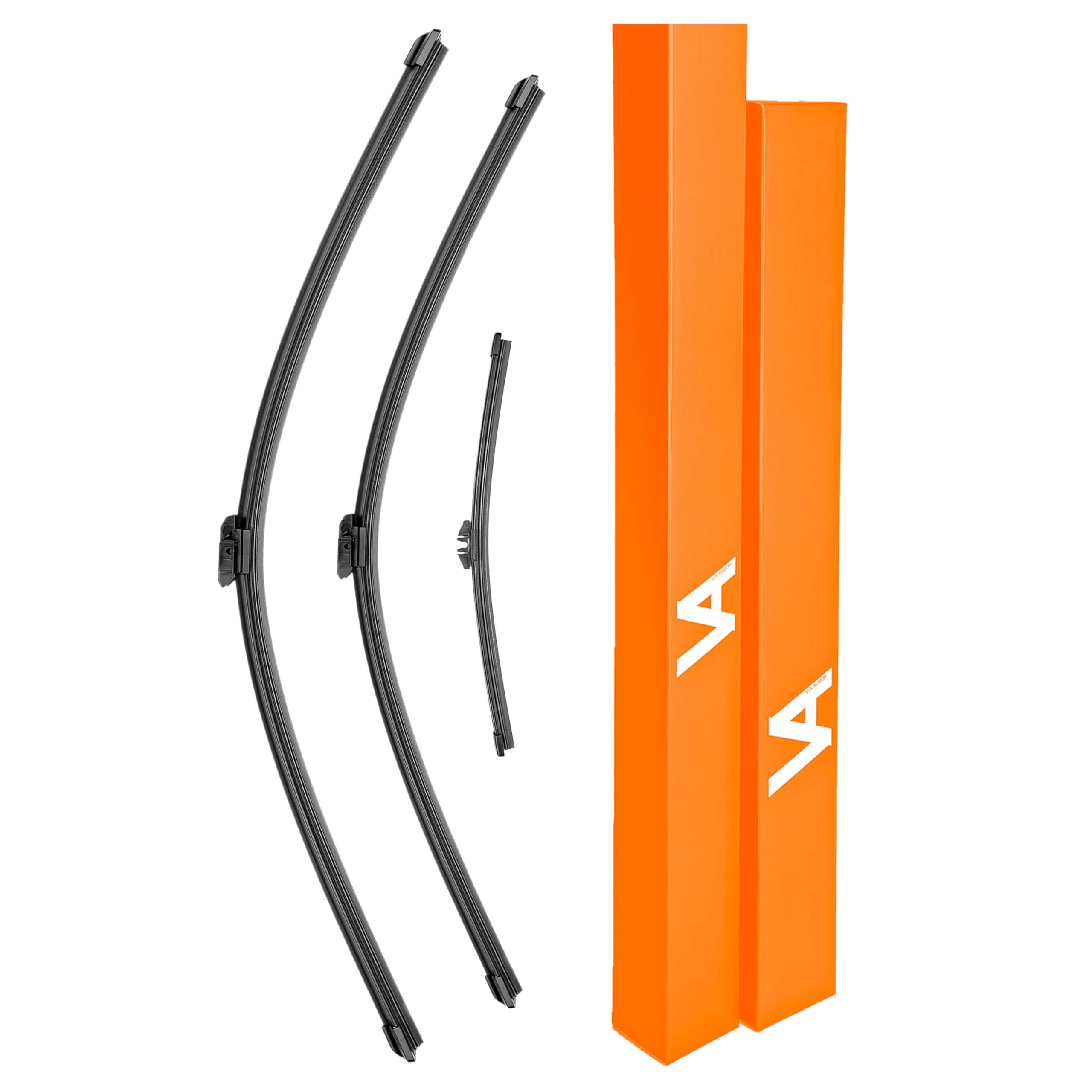 VA Set di spazzole tergicristallo per MINI Countryman F60 (2017-2024) - UK RHD - Parabrezza anteriore (53, 58 cm) e lunotto posteriore (25 cm) sostitutivi, per ogni condizione atmosferica