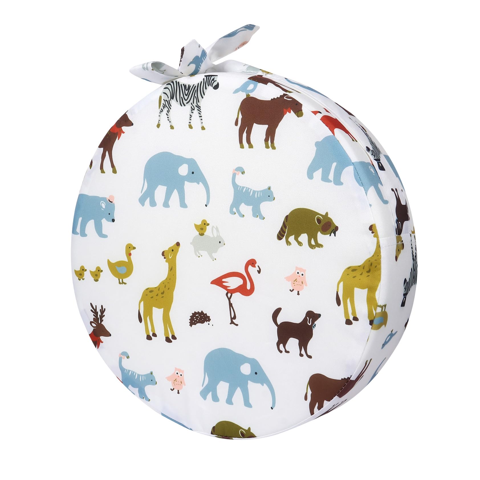 Cuscino Rialzo Sedia per Bambini Imbottito in Cotone e Spugna Copertura Sfoderabile e Zip per Seduta Rotonda da Pranzo Beige per Bambini e Neonati