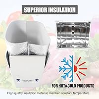 Vista 2 de Enfriadores de envío perecederos de 7 x 6 x 10 pulgadas, pequeña caja térmica aislada para alimentos congelados, paquete de 4 cajas de cartón