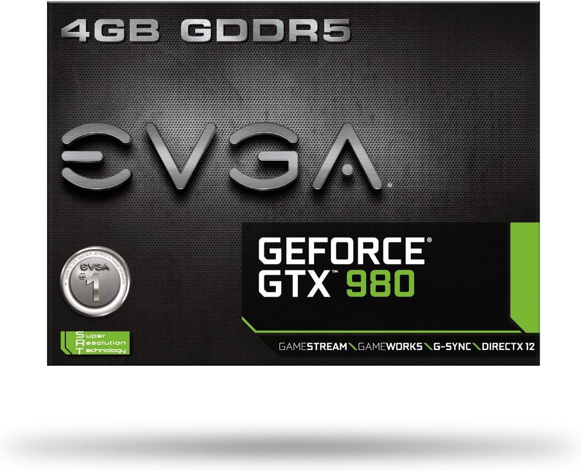 EVGA GeForce GTX 980 4GB GAMING,Silent Cooling Graphics Card 04G-P4-2980-KR (Renewed)